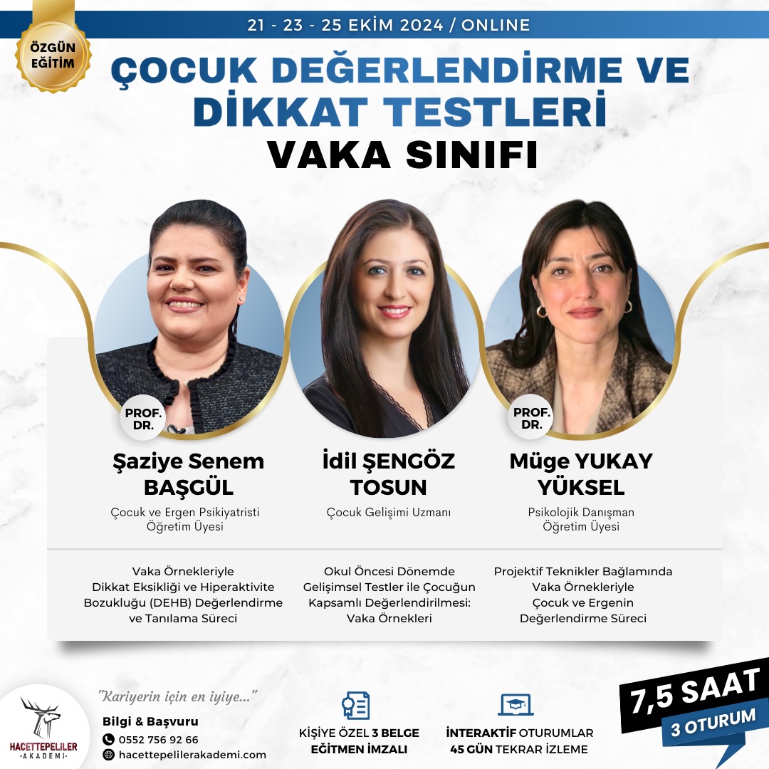 Çocuk Değerlendirme ve Dikkat Testleri Vaka Sınıfı